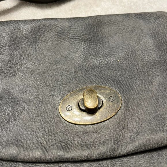 Dark grey vintage Roots bag 9” wide 7” tall - Picture 2 of 10